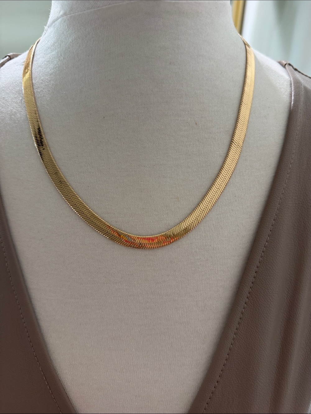 Express Gold Color /Tone/Herringbone Necklace - Women's Jewelry